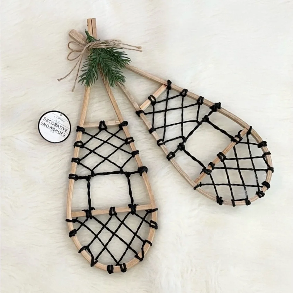 Target Decorative Christmas Snowshoes 13x24 winter cabin lodge Christmas decor